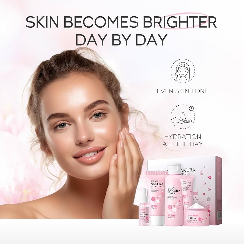 🌸 New! Japan Sakura 5 Pc Skincare Set - Picture 5 of 12